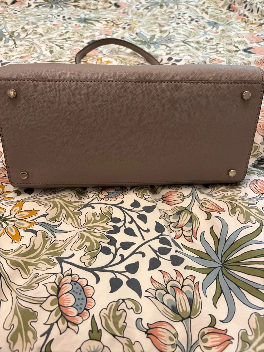 kate spade taupe dome satchel handbag